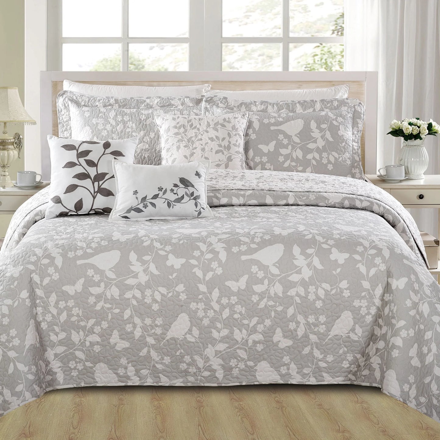 Serenta Birdsong 6-piece Quilted Bedspread Coverlet Set