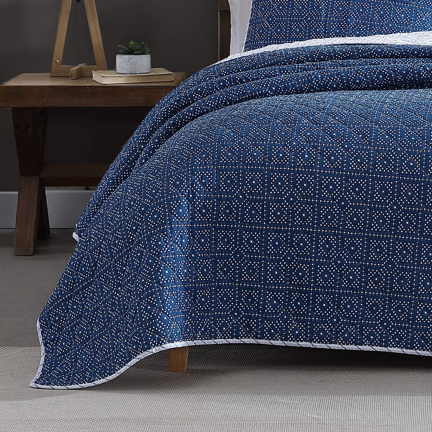 Wrangler Hamilton Blue Cotton Quilt Set