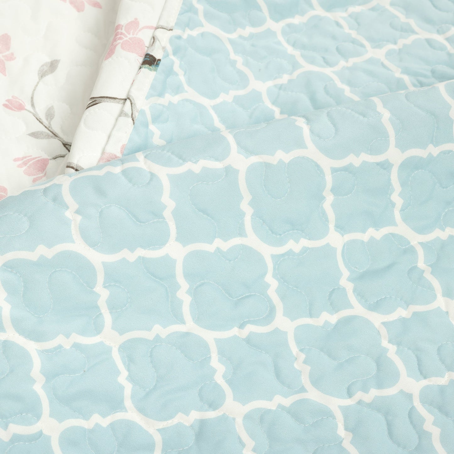 Lush Decor Botanical Bird And Flower Oversized Reversible Quilt Set