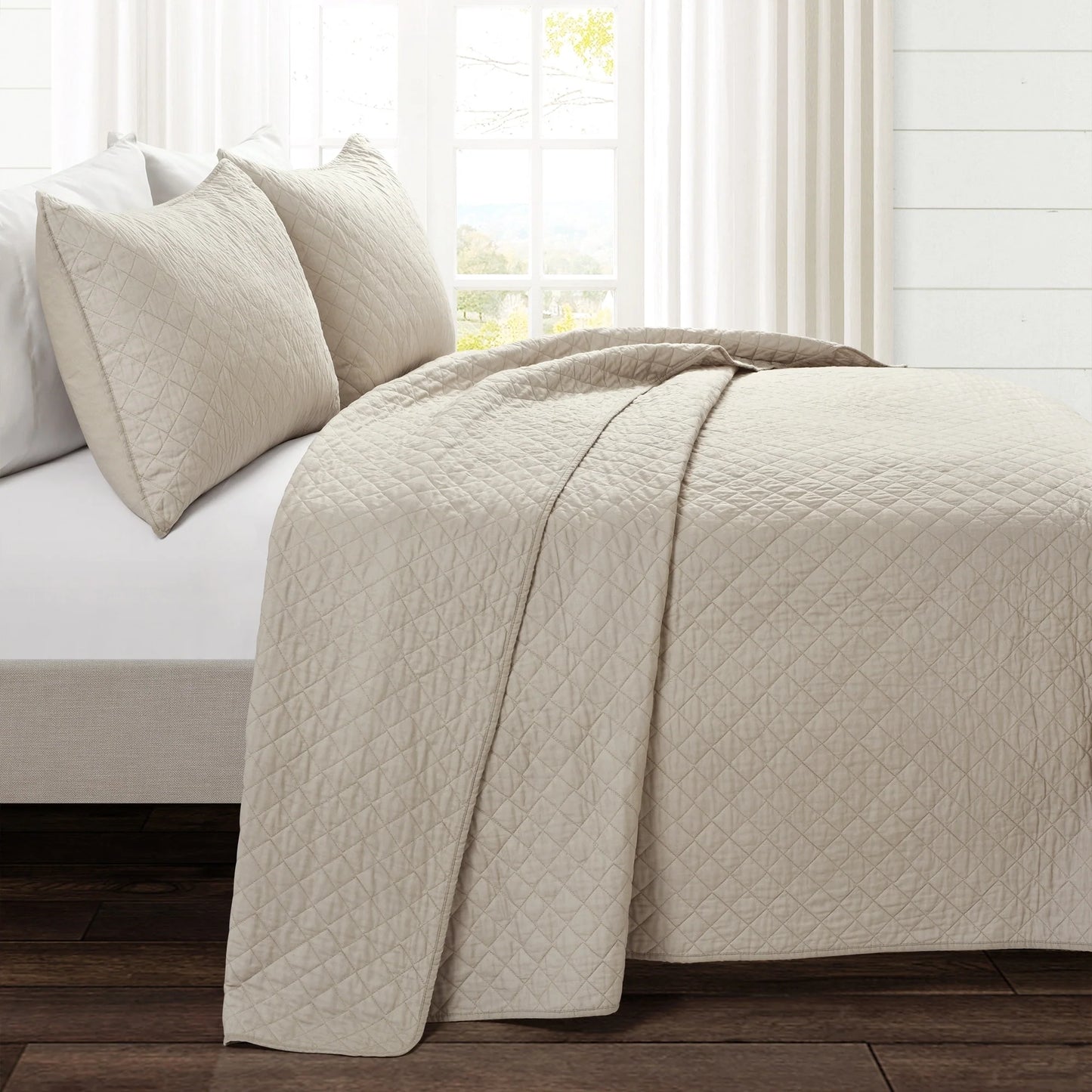 Copper Grove Balm Diamond Oversized Cotton 3-piece Quilt Set