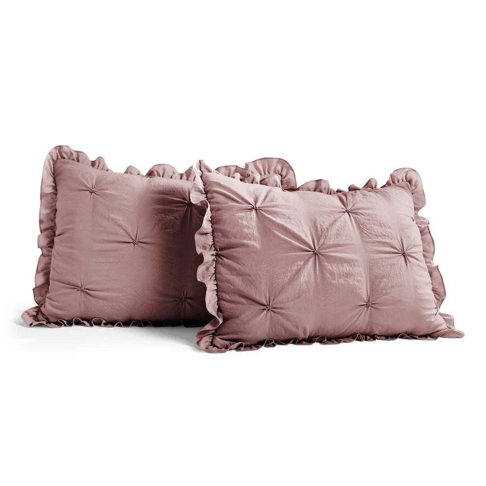 The Gray Barn Lazy Acres Pintuck Ruffle Skirt Bedspread Set
