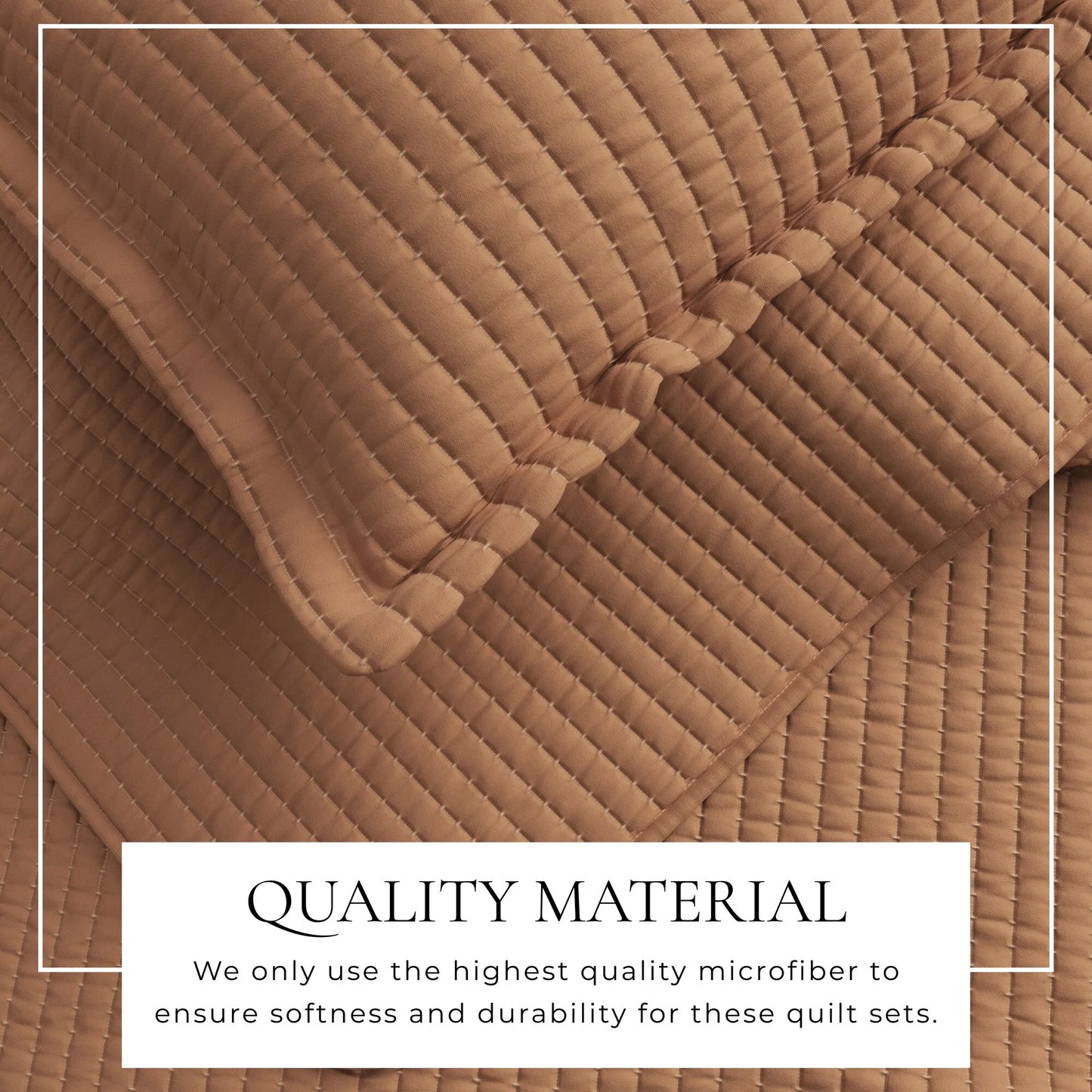 Linery & Co. Detailed Channel Stitch Microfiber Quilt Set With Shams.