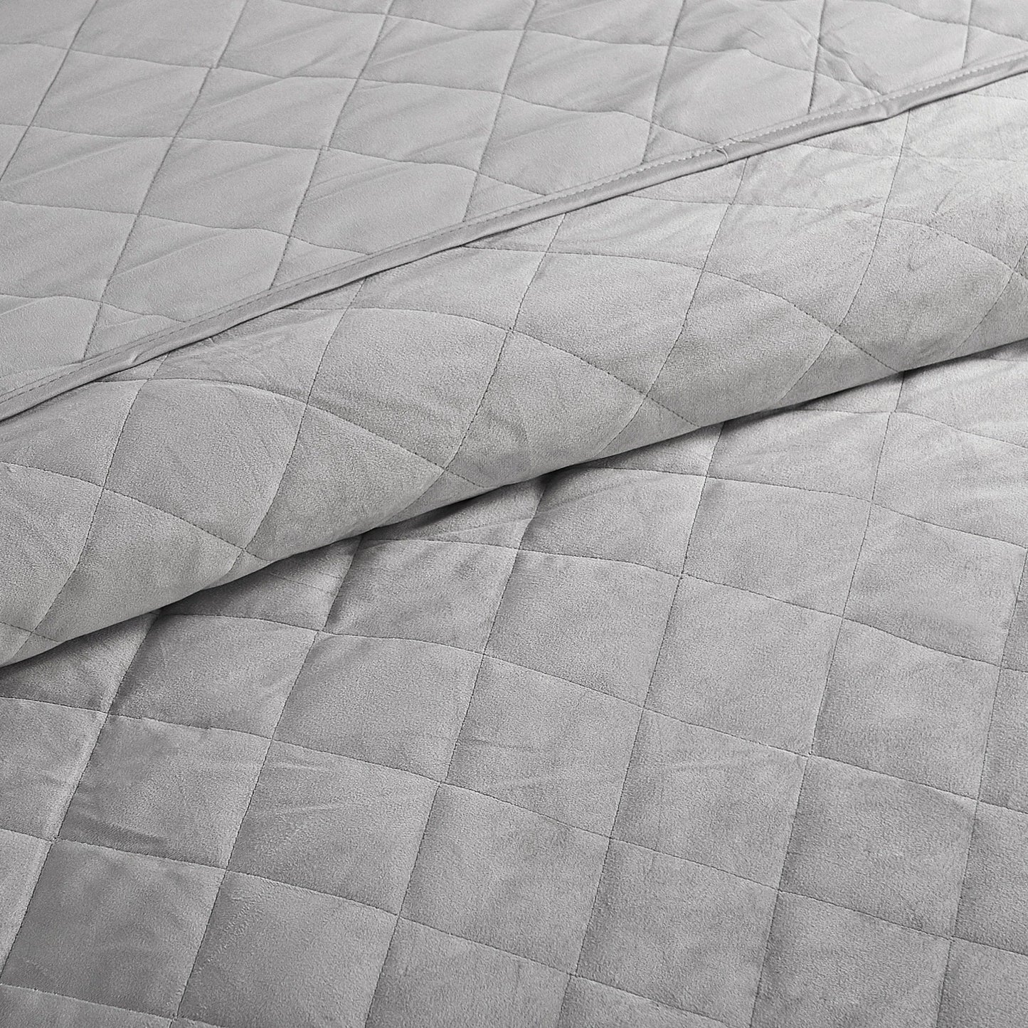Serenta Velvet Quilts 5 Piece Ultra Soft Floor Touching Bedspread Set