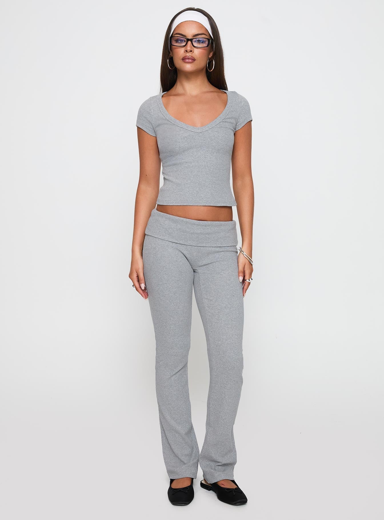 Truth Be Told Straight Leg Pant Grey Marle