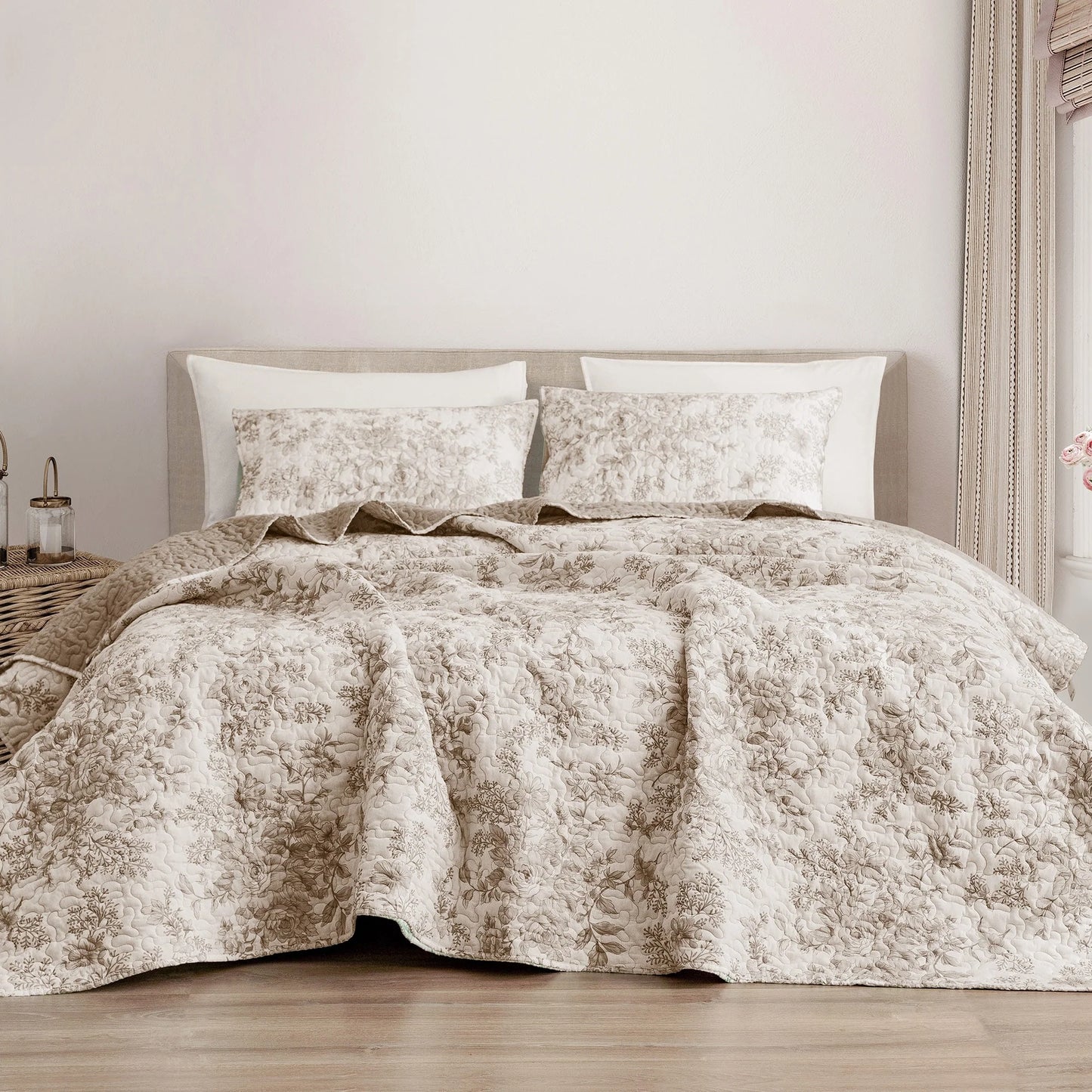 Wonderful Floral Quilt Set 3 Piece Cotton