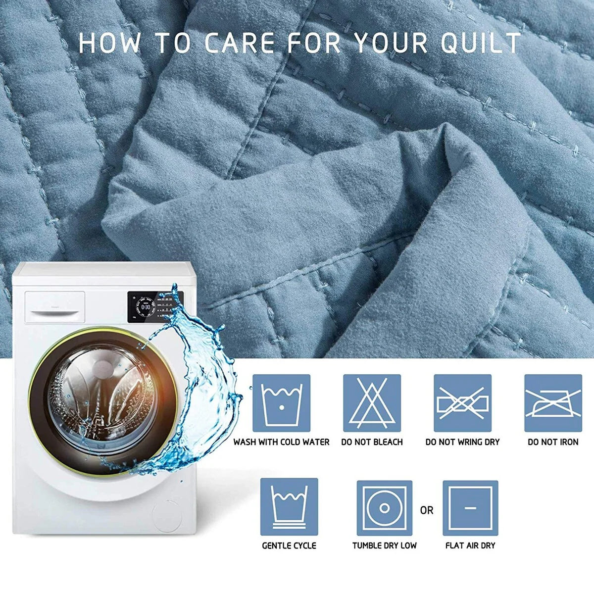 KASENTEX Quilt Set Soft Bedspread - Light Weight, Stone Washed, Down Alternative Fill, Machine Washable