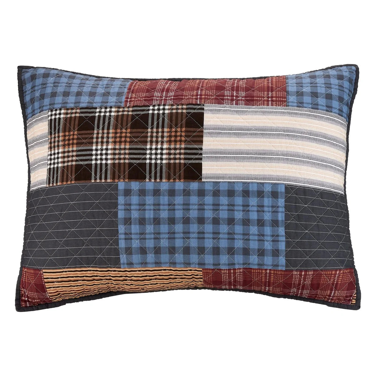 Cabin Patchwork Cotton 3-Piece Quilt Set