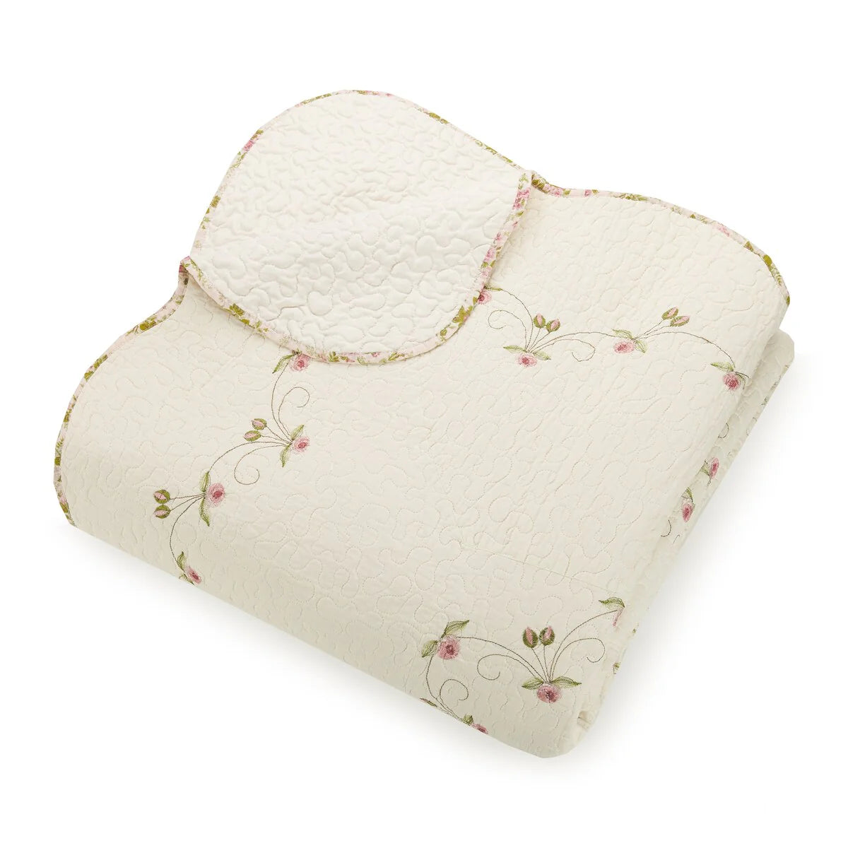 Porch & Den Ivy Floral Embroidered Quilt Set