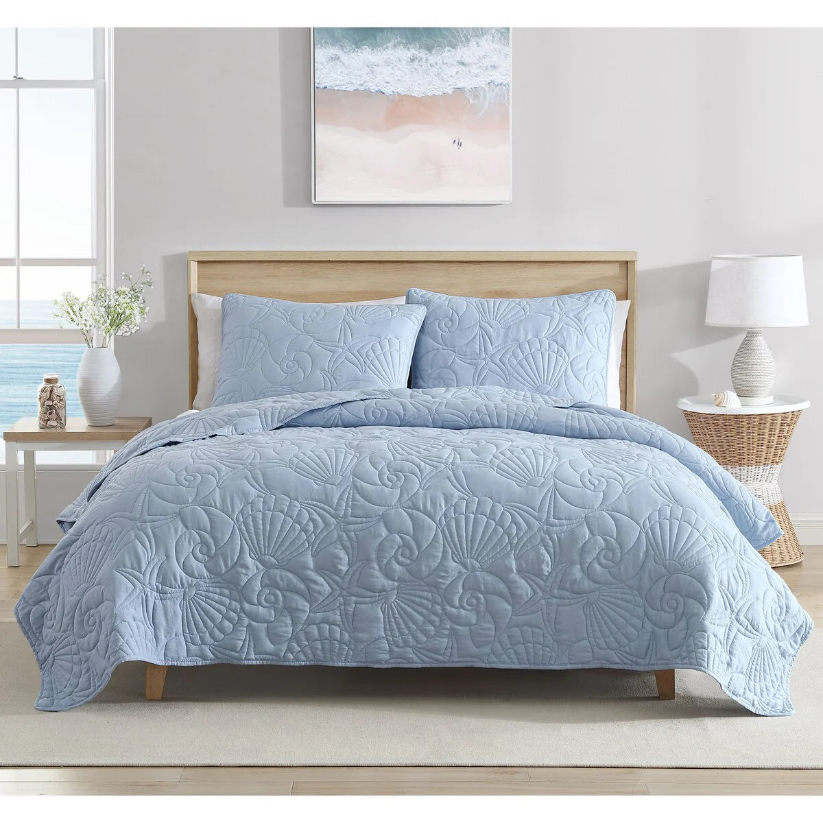 Caribbean Joe Solid Shell Outline Quilt Set