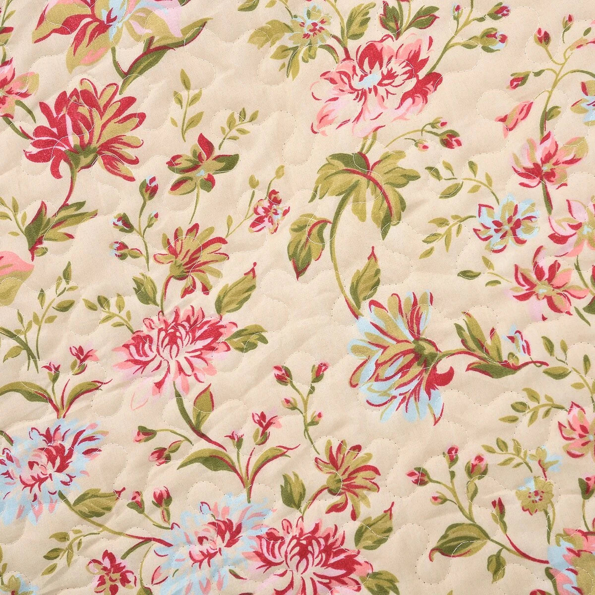 3 Piece Retro Printed Reversible Quilt Set