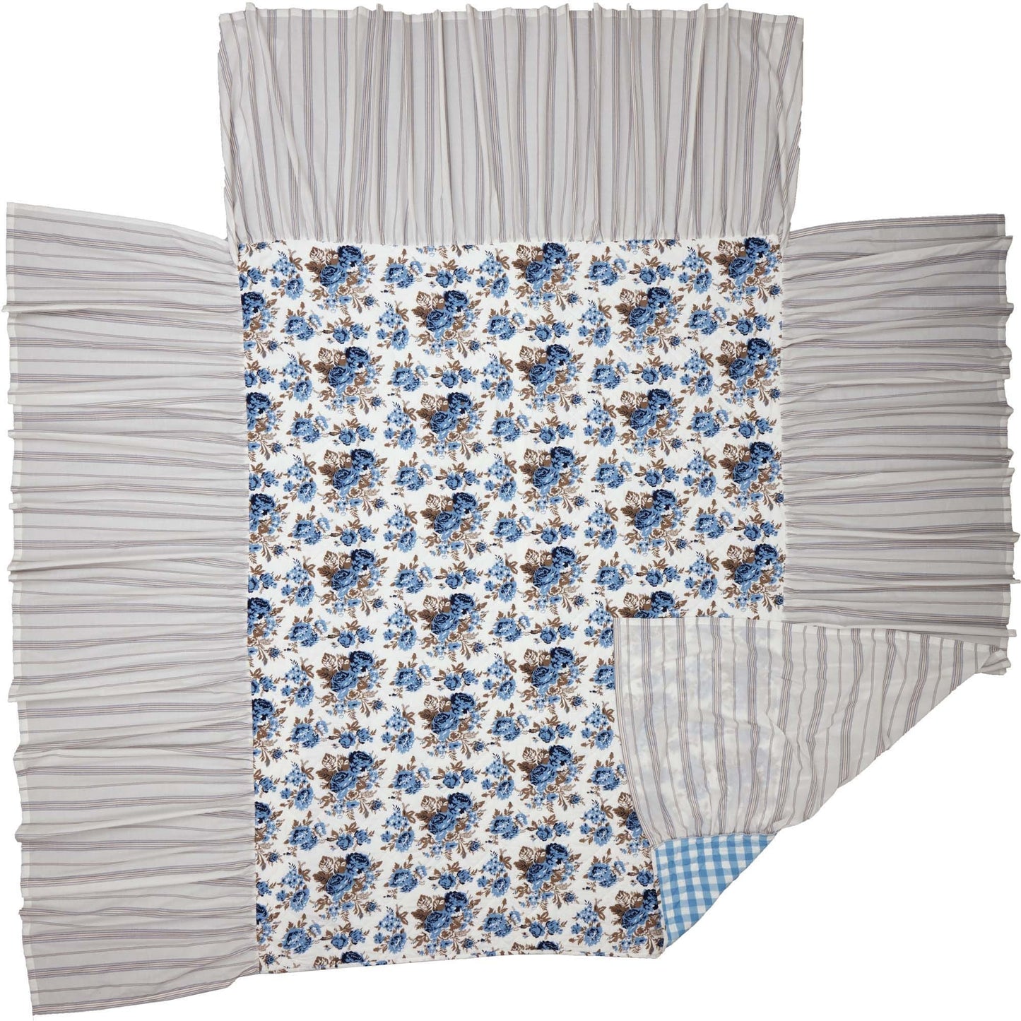 Annie Floral Coverlet- Blue or Portabella