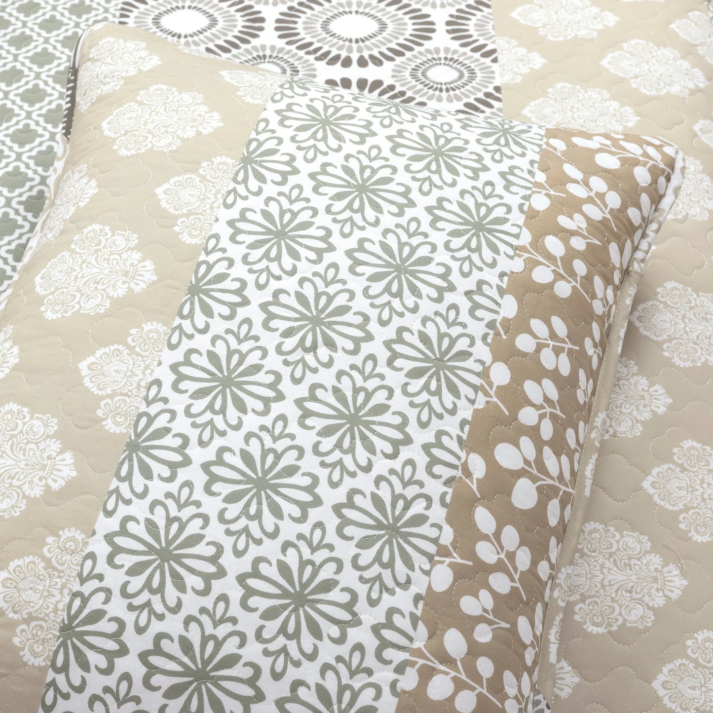 The Curated Nomad La Boheme 3-piece Striped Patterned Quilt Set