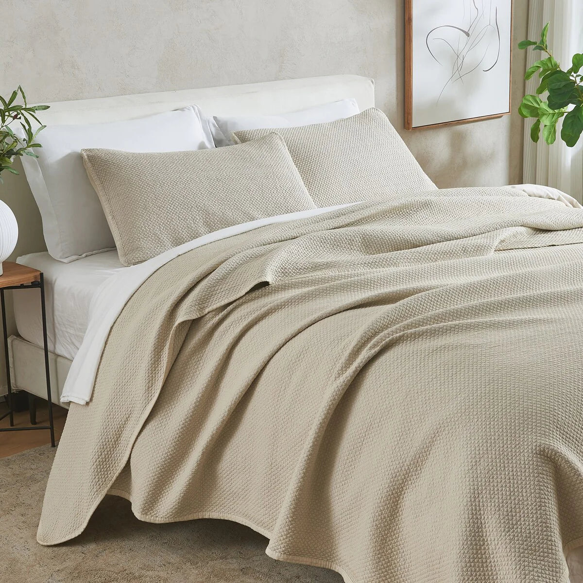 Linery & Co. Soft Stonewashed Stitched Lightweight Quilt Set