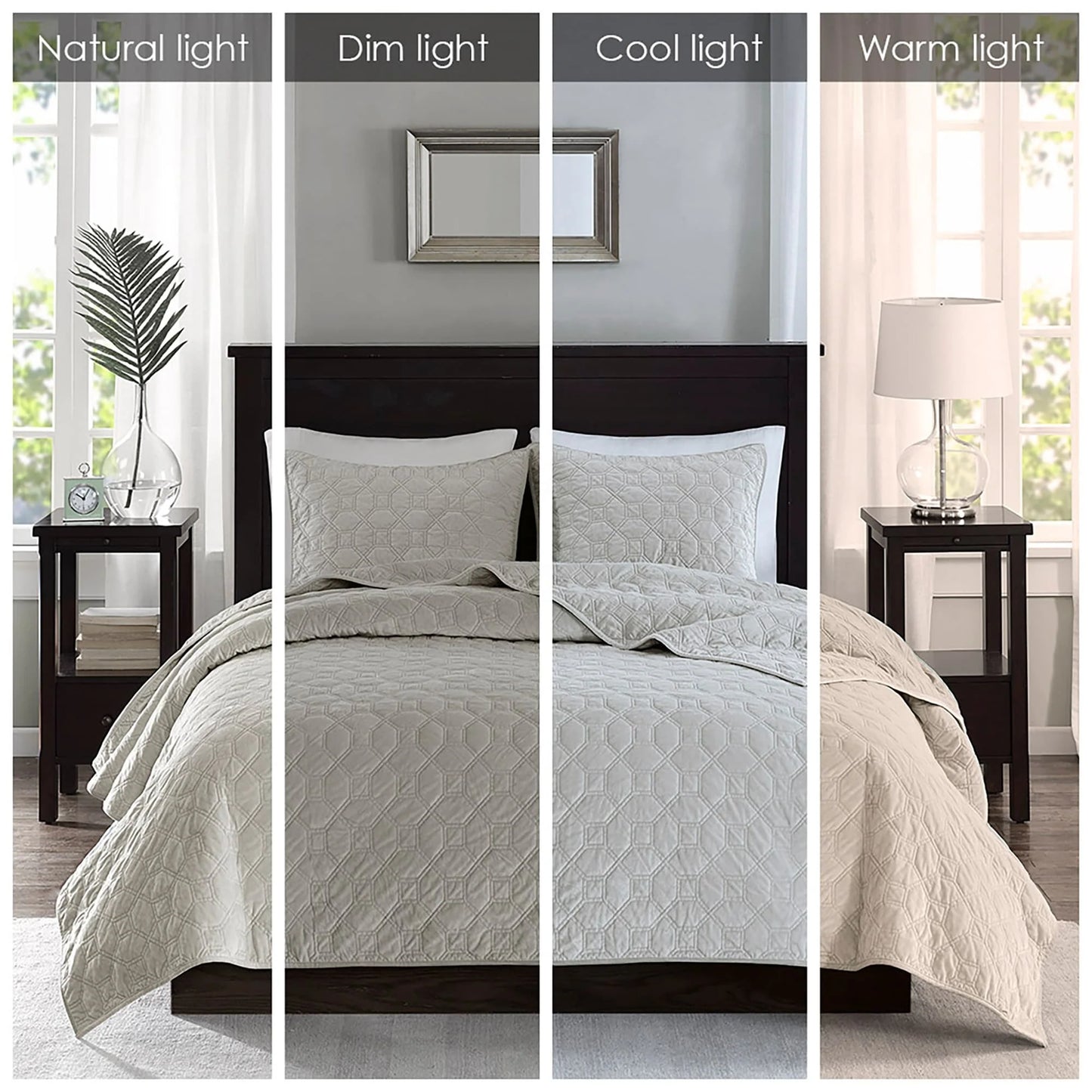 Madison Park Emery 3 Piece Velvet Quilt Set