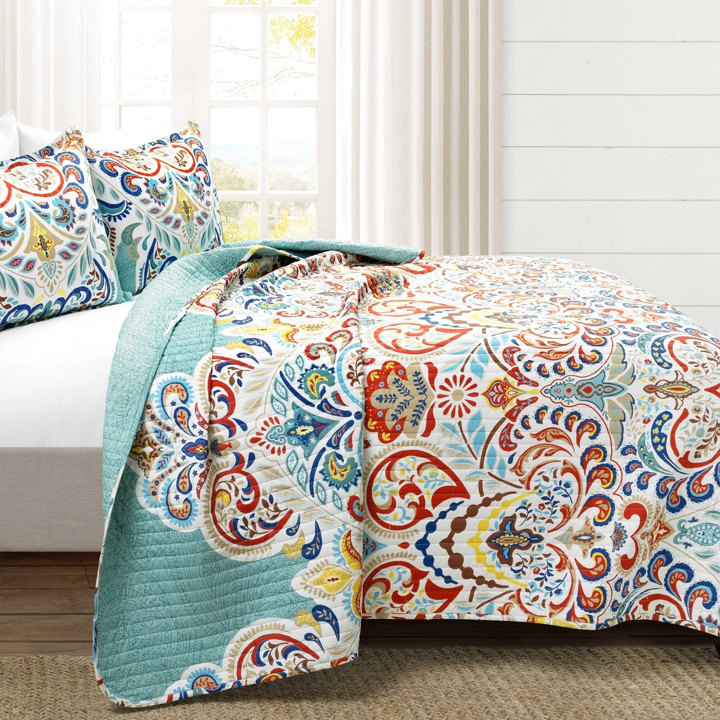 The Curated Nomad La Boheme Boho Chic 3-piece Quilt Set