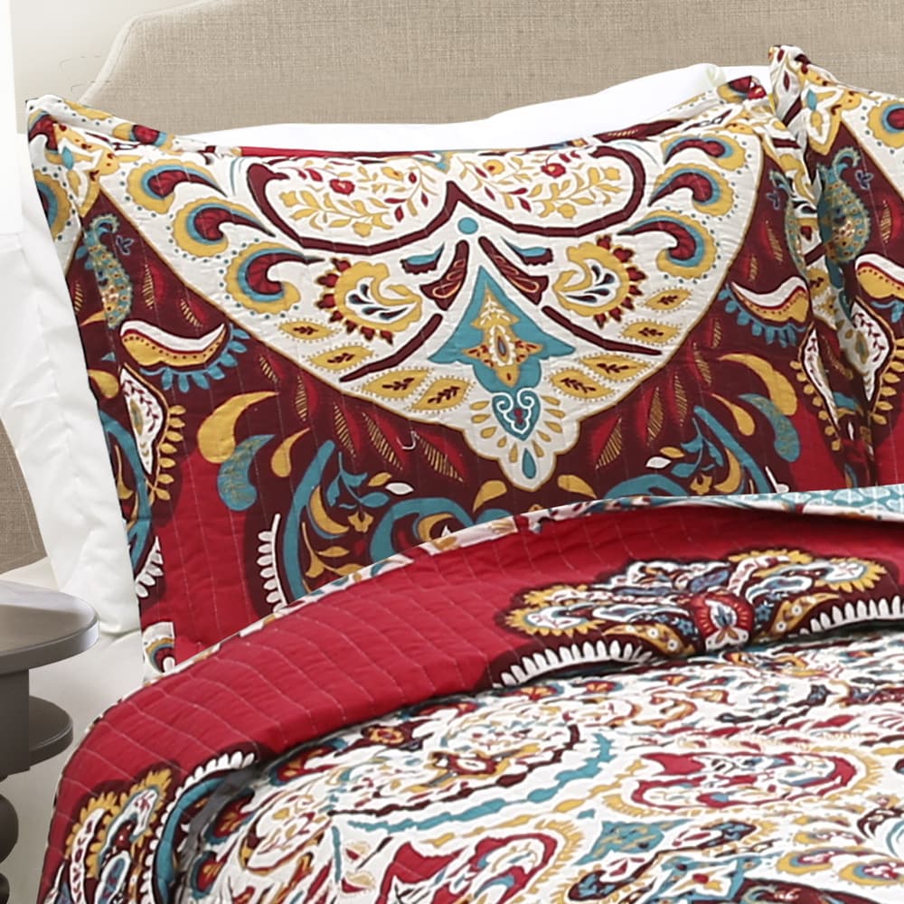 The Curated Nomad La Boheme Boho Chic 3-piece Quilt Set