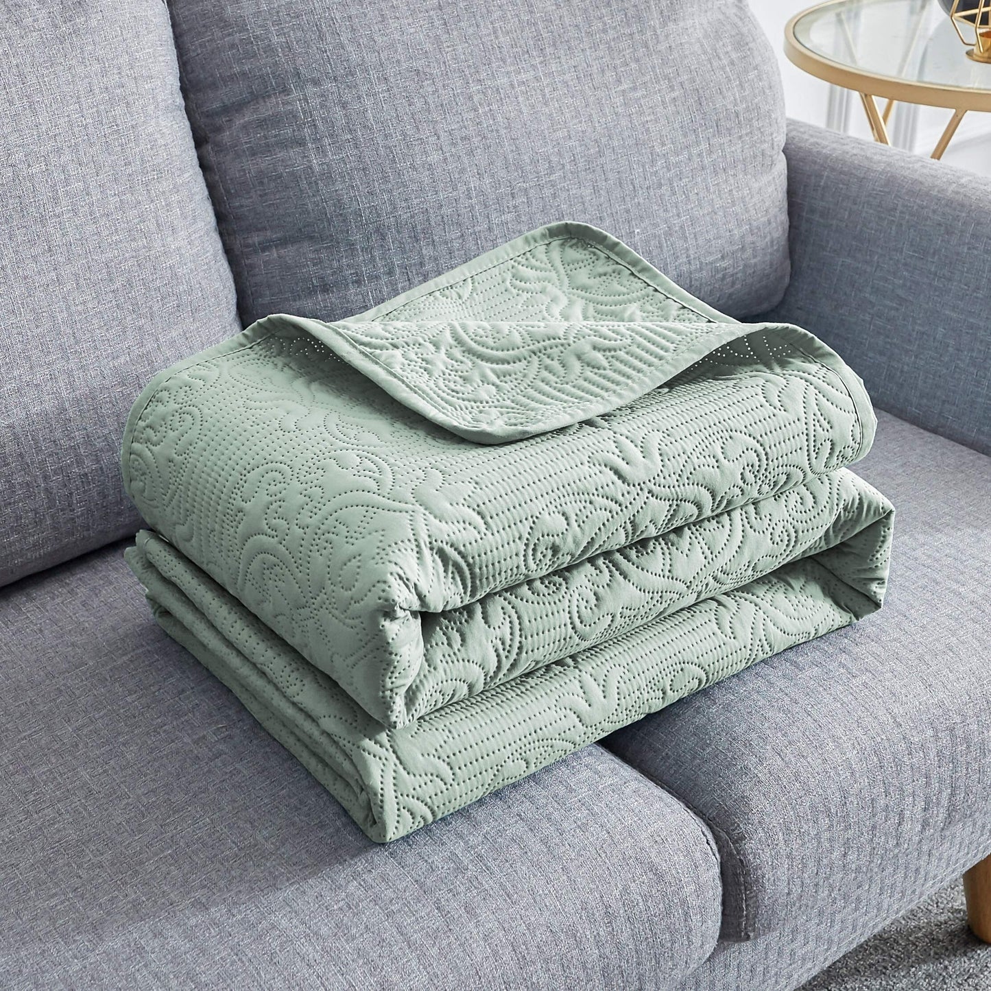Sophia & William Bed Quilt Bedspread Coverlet - Reversible, Lightweight