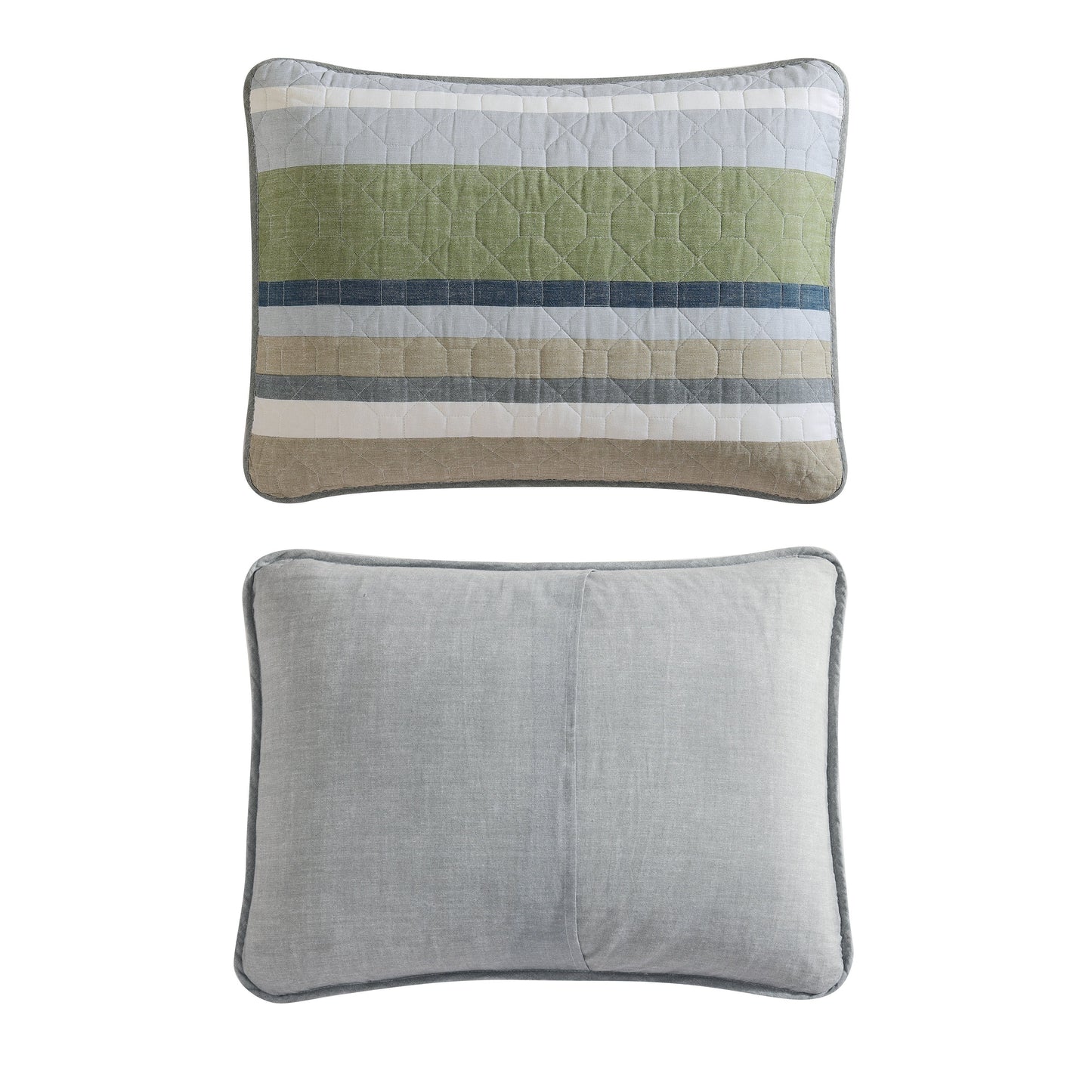 Eddie Bauer Salmon Ladder Beige Cotton Quilt Set