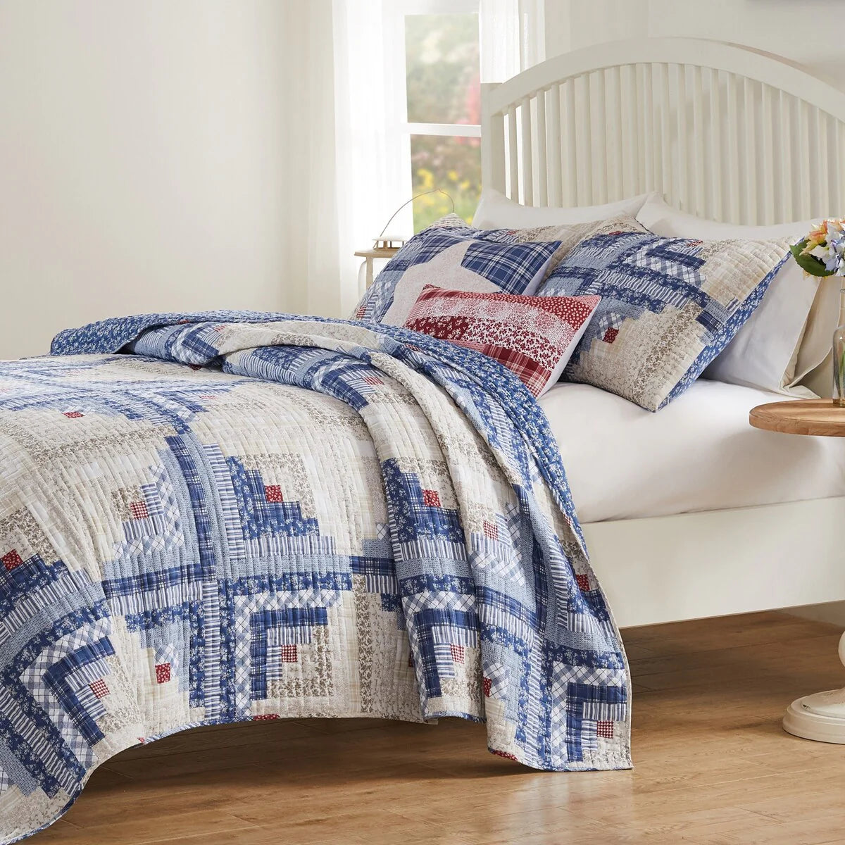 Greenland Home Finely Stitched Cottage Cabin Traditional Quilt Set