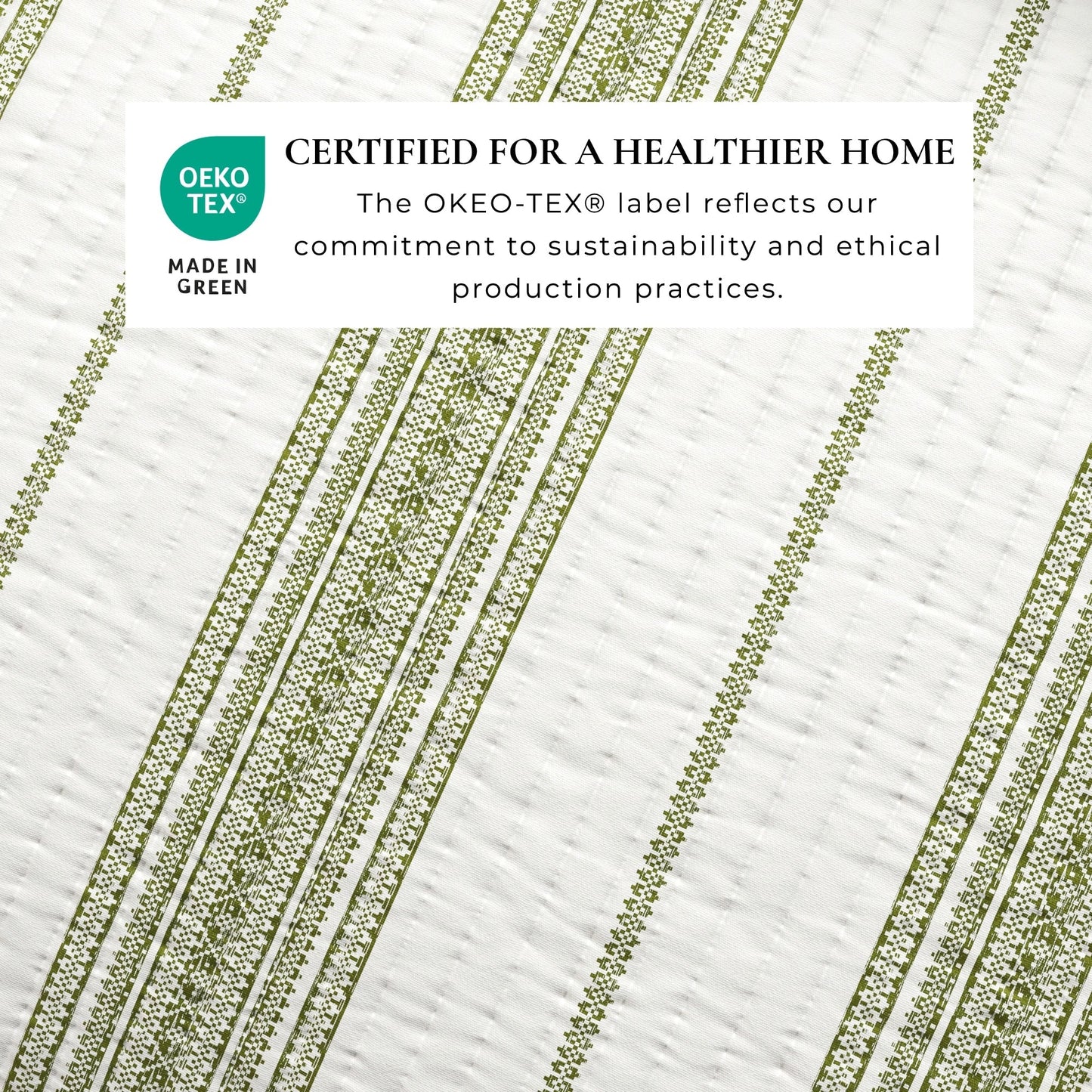 Linery & Co. Farmhouse Stripe Microfiber Quilt Set With Shams.