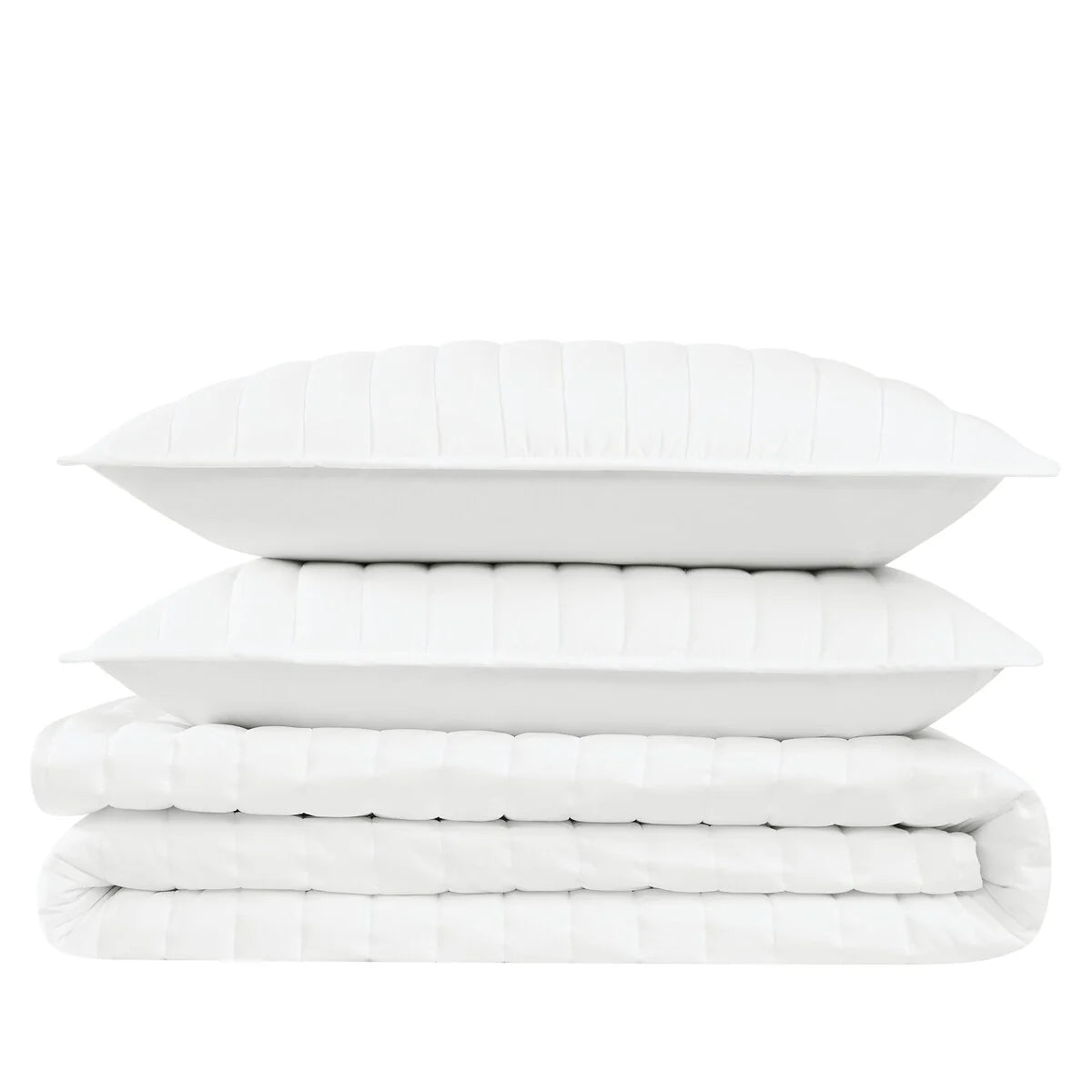 Brooklyn Loom Oversized Cotton Percale 3 Piece Quilt Set