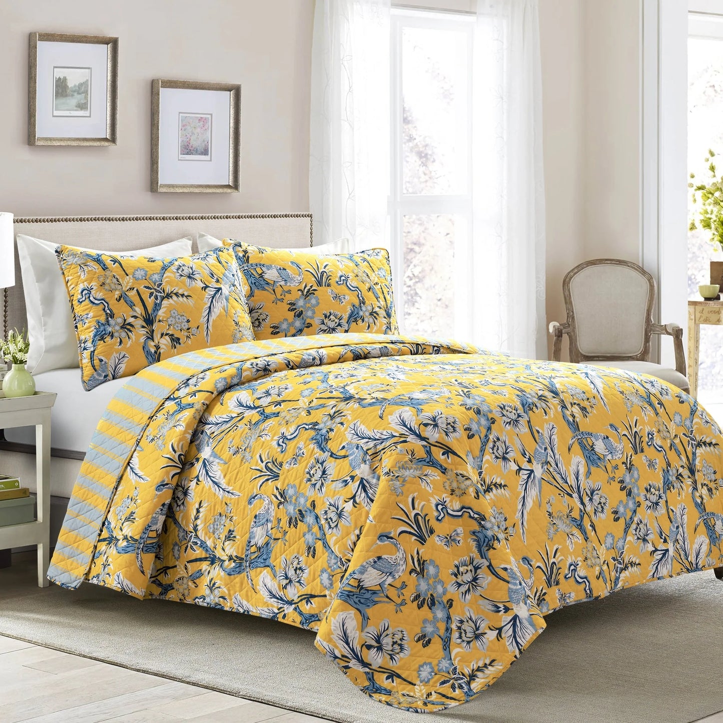 Lush Decor Dolores 3 Piece Cotton Quilt Set