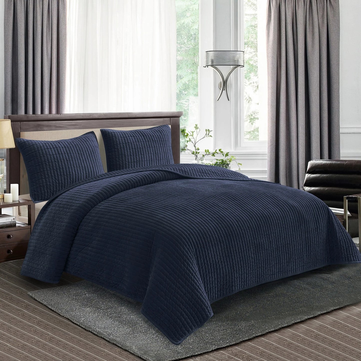 Wonderful Velvet 3 Piece Quilt Set