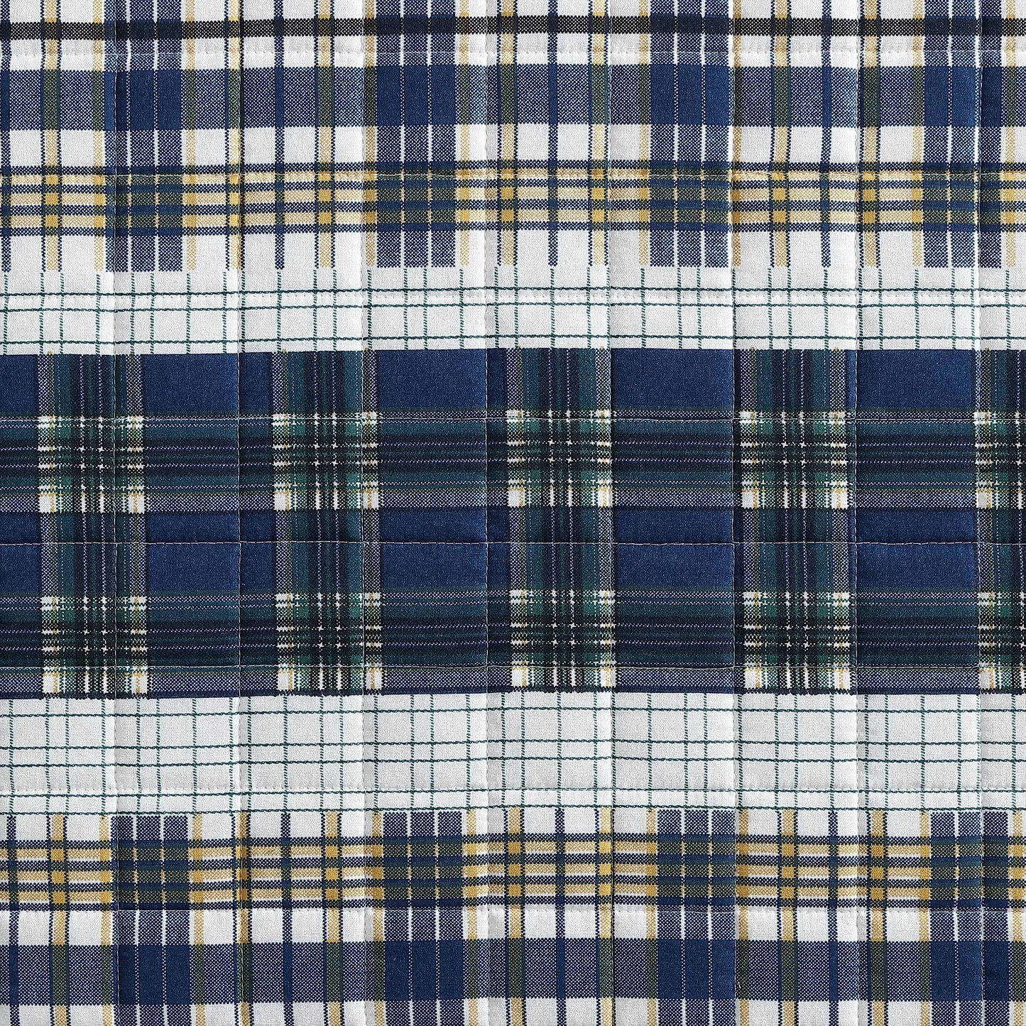 Nautica Marina Cove Blue Cotton Reversible Quilt Bonus Set