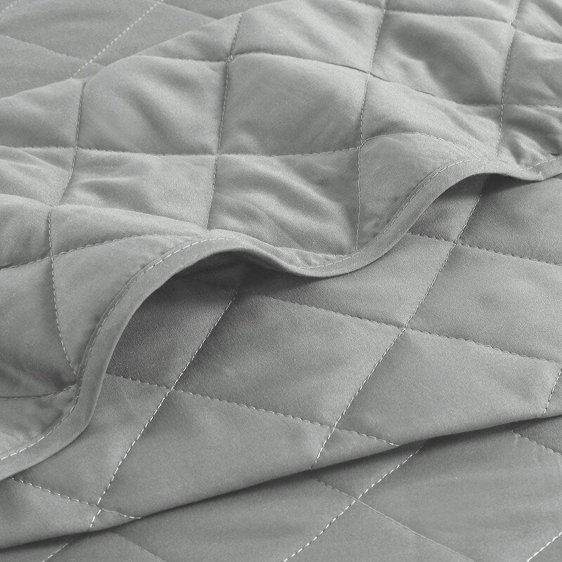 Modern Ultra Soft Microfiber Traditional Diamond Quilting Coverlet Quilt Set