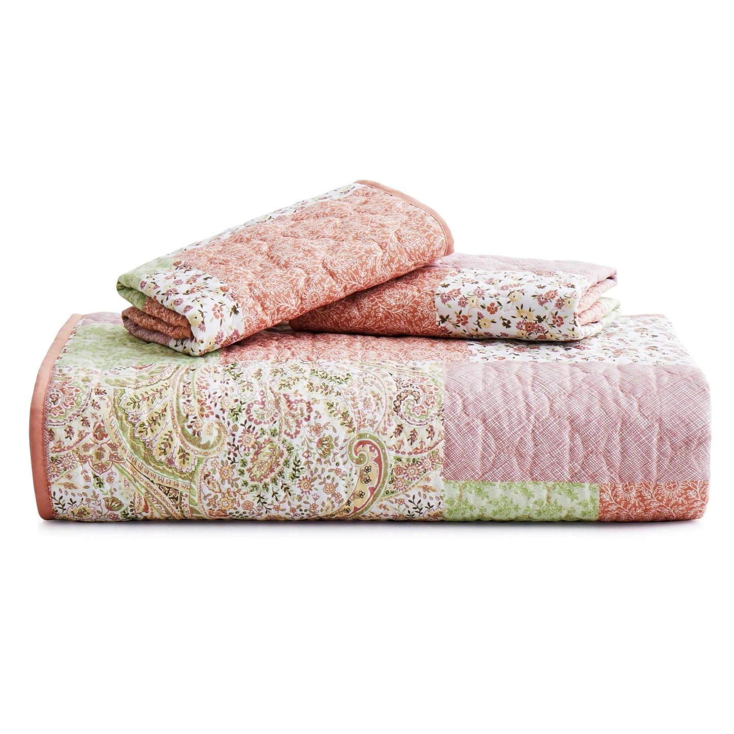 3-Piece Reversible Ultra Lighweight Coverlet Premium Microfiber Bedspread Quilt Set
