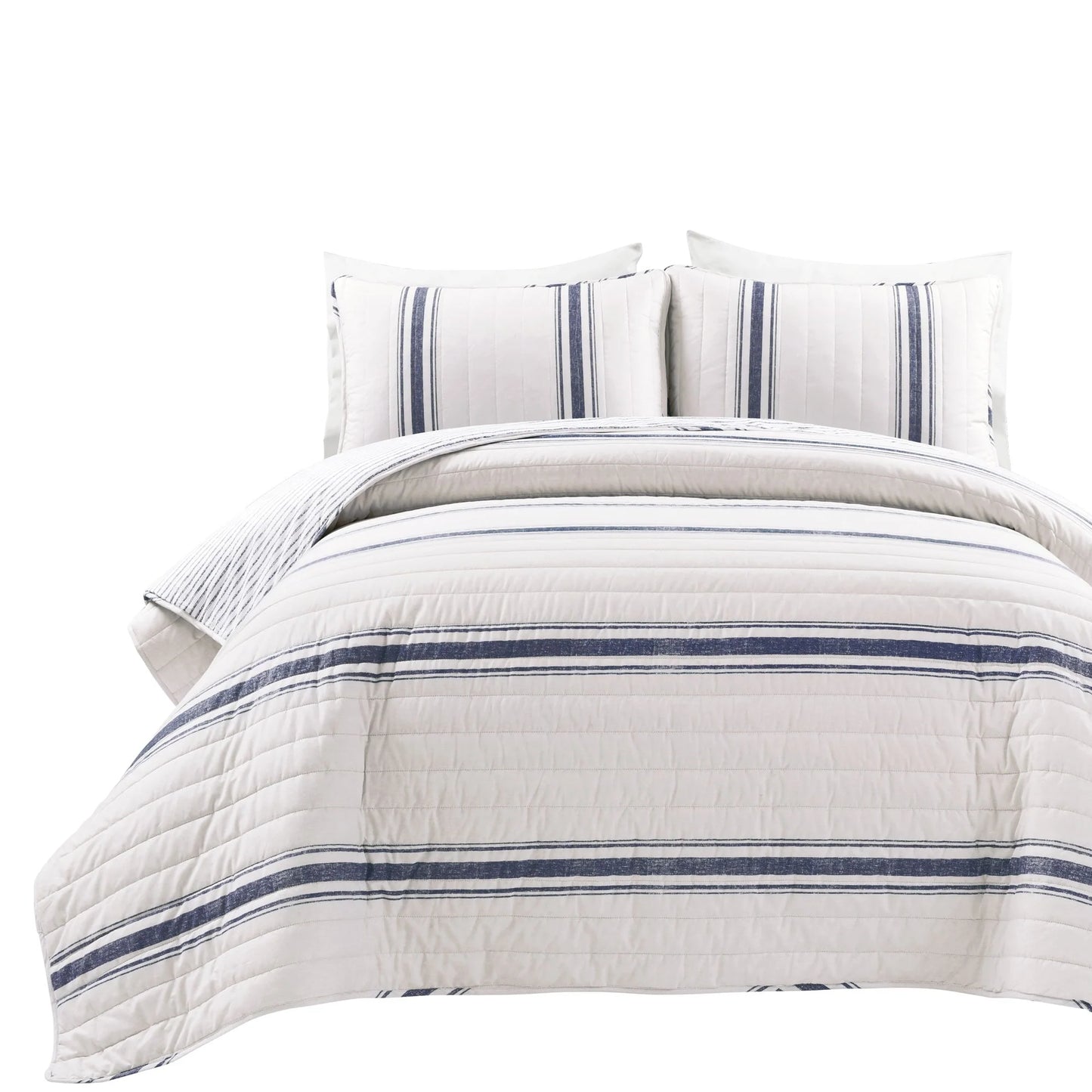 Lush Decor Farmhouse Stripe 3 Piece Quilt Set