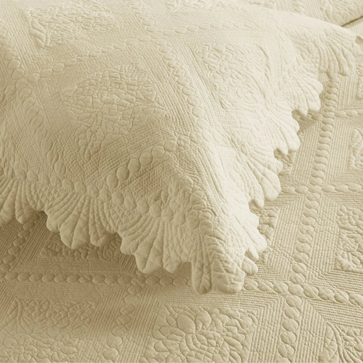 MarCielo 3Pcs 100% Cotton Oversized Quilt Bedspread Coverlet Set TK