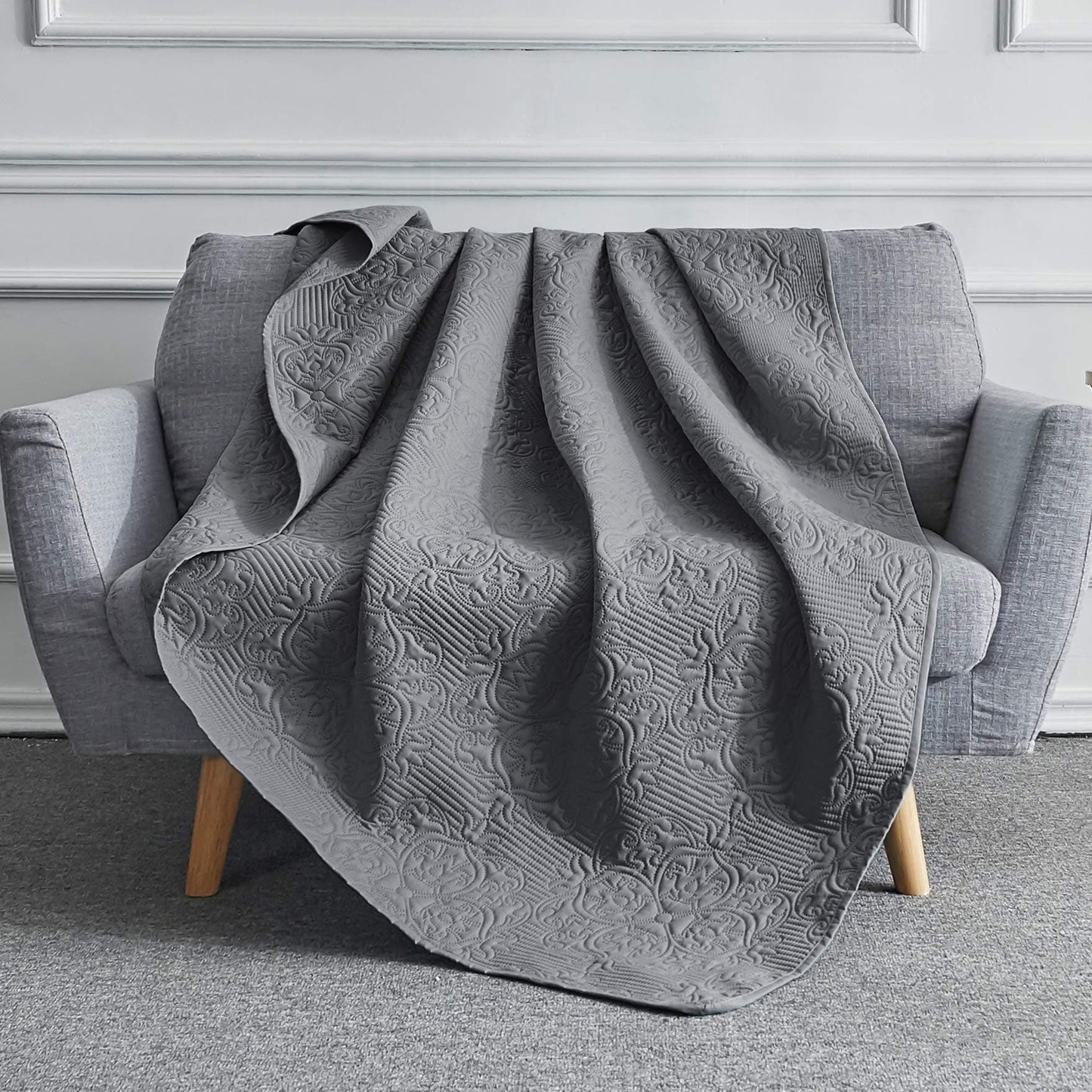 Sophia & William Bed Quilt Bedspread Coverlet - Reversible, Lightweight