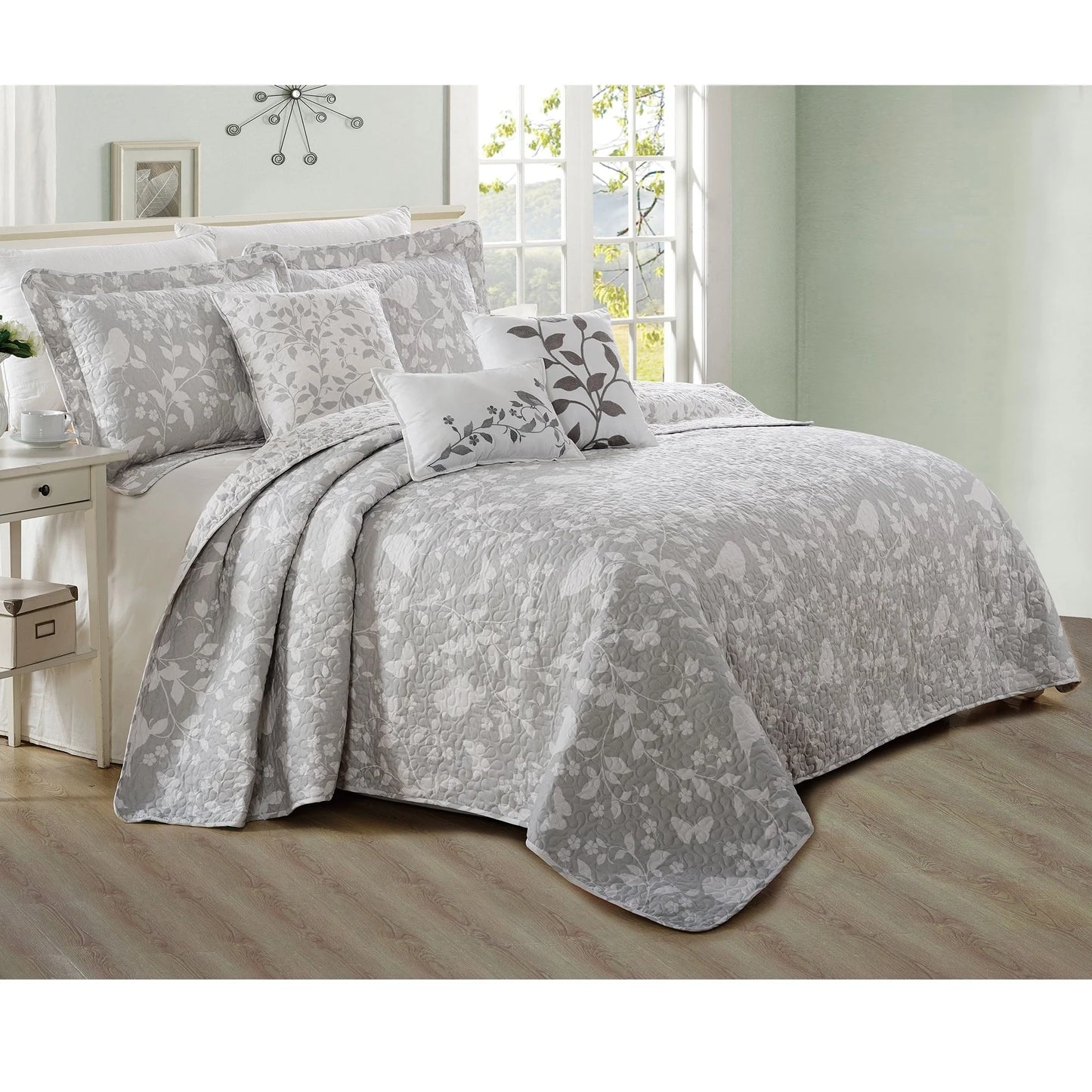 Serenta Birdsong 6-piece Quilted Bedspread Coverlet Set