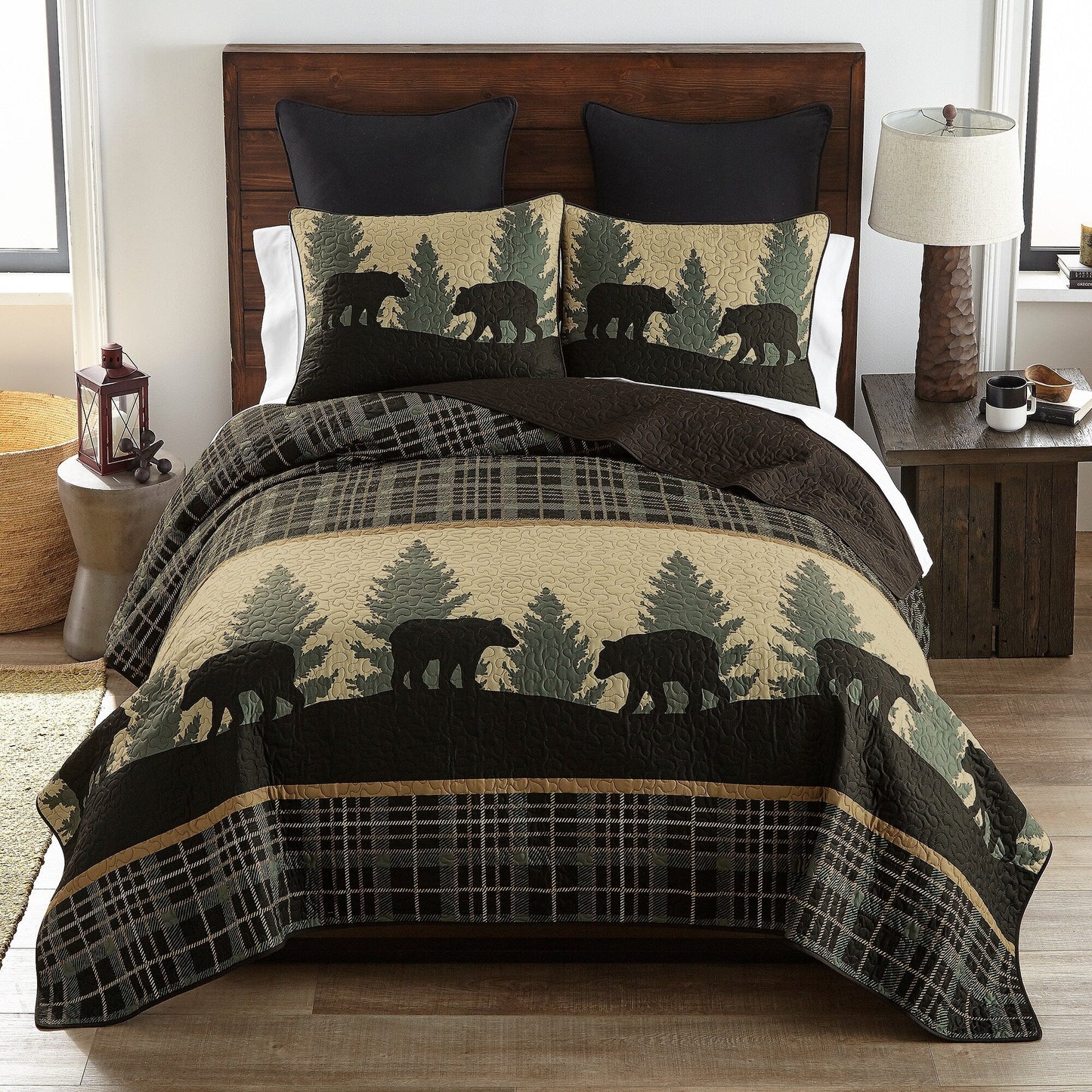 Donna Sharp Bear Walk Plaid Quilt or Sham