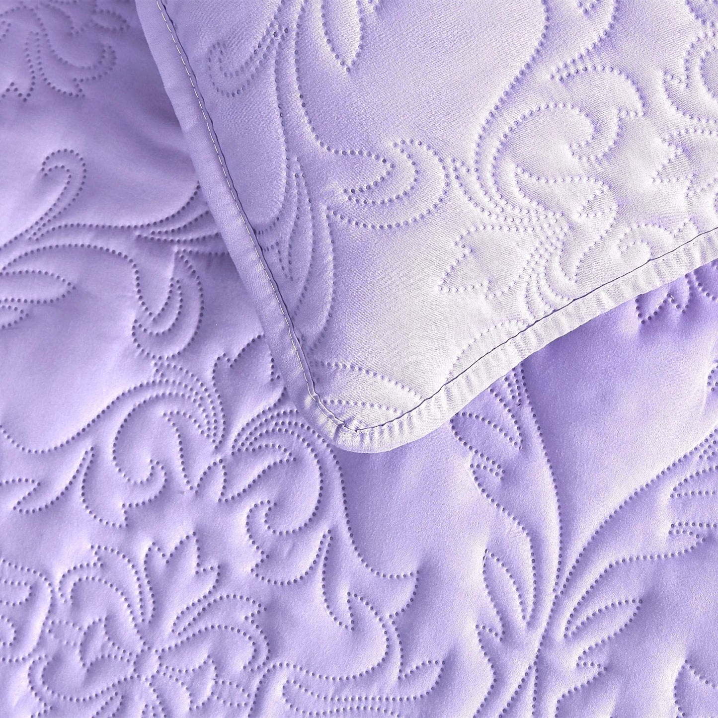 Sophia & William 2/3 Pieces Quilt Set, Reversible Microfiber Bedding Bedspread Coverlet Set