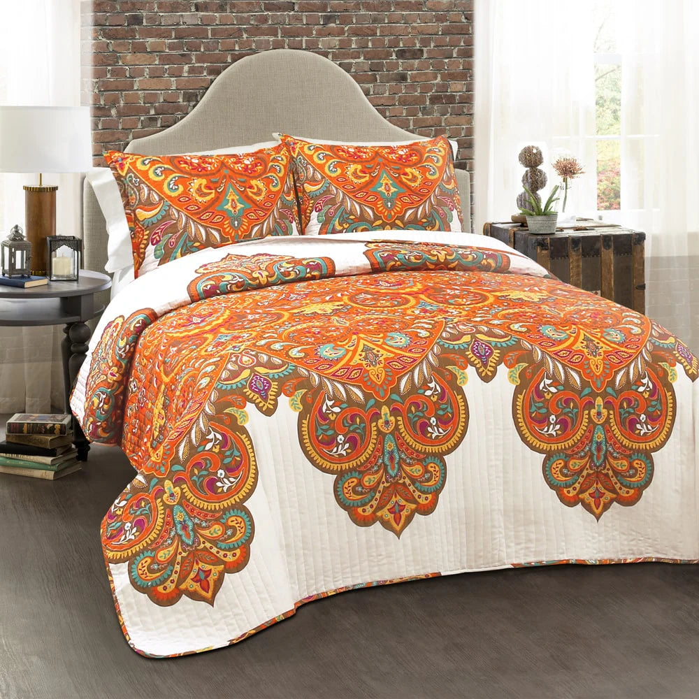 The Curated Nomad La Boheme Boho Chic 3-piece Quilt Set