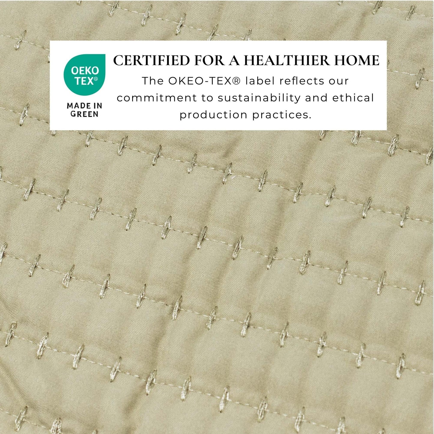 Linery & Co. Detailed Channel Stitch Microfiber Quilt Set With Shams.