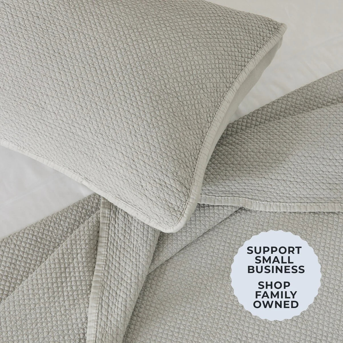 Linery & Co. Soft Stonewashed Stitched Lightweight Quilt Set
