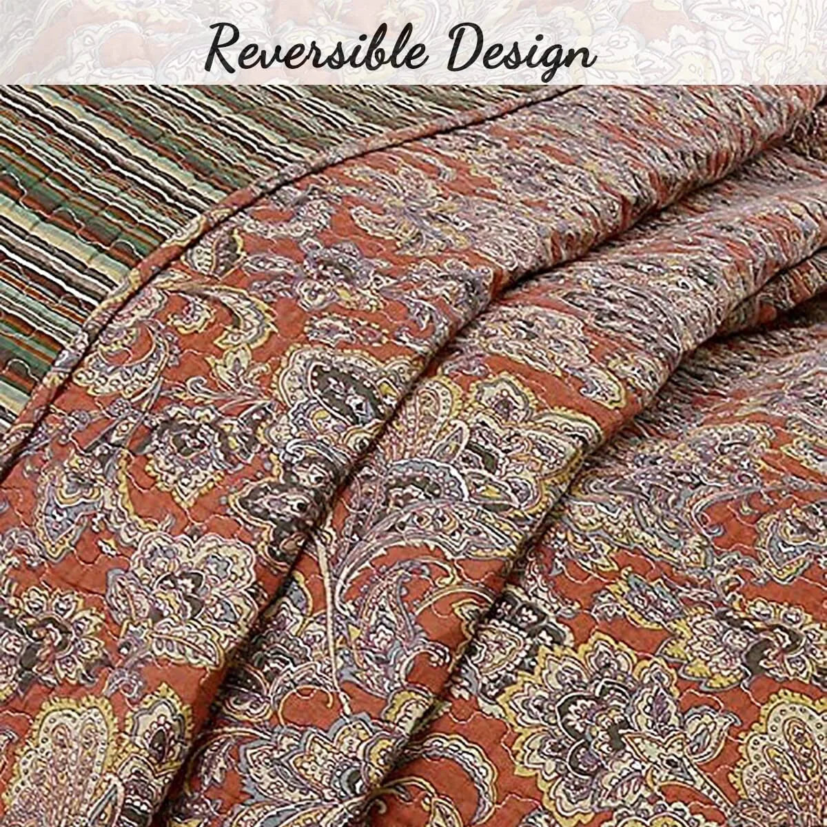 Copper Grove Chiddingfold Spice Paisley 3-piece Quilt Bedding Set