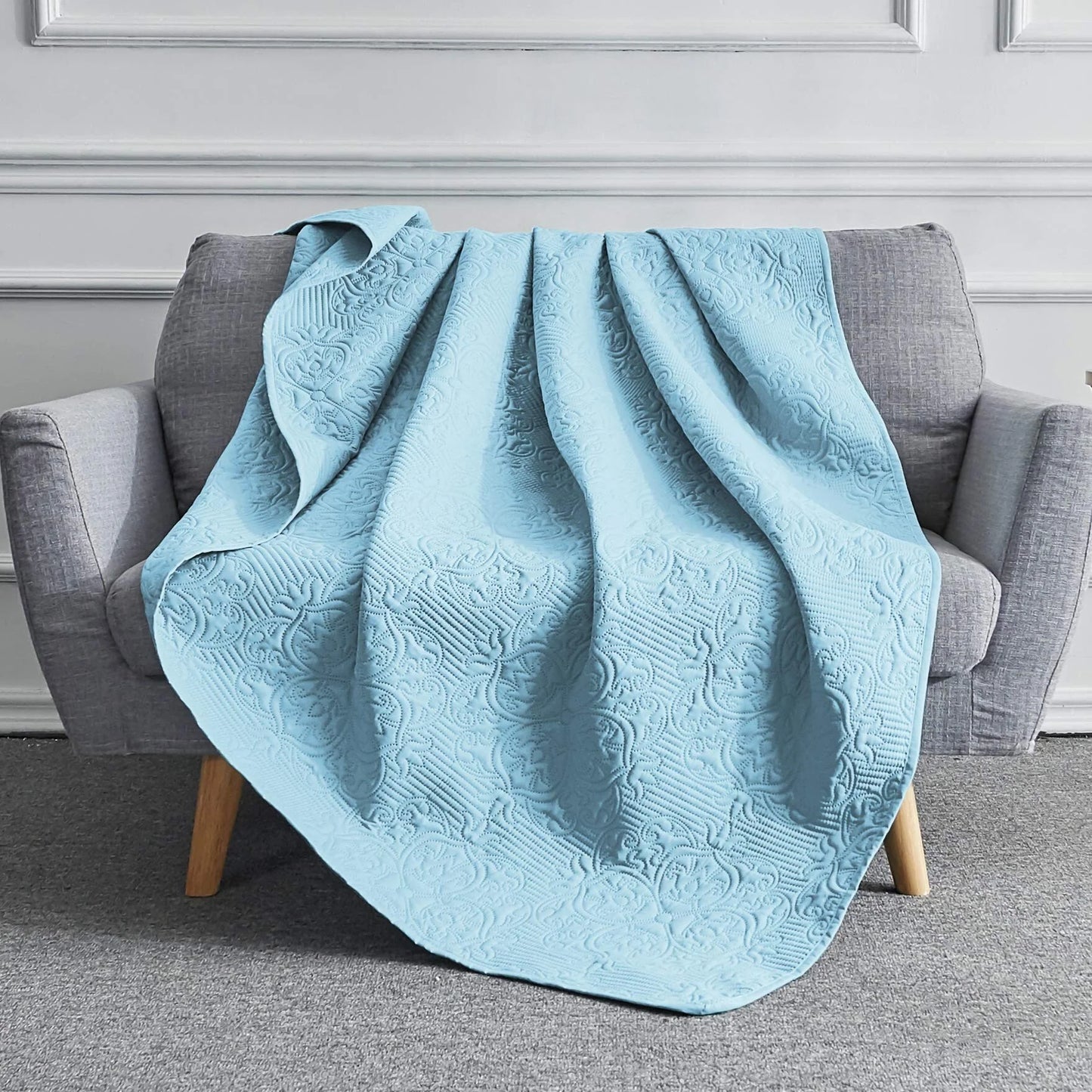 Sophia & William Bed Quilt Bedspread Coverlet - Reversible, Lightweight