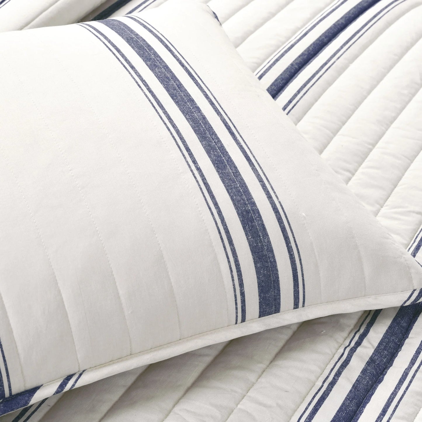 Lush Decor Farmhouse Stripe 3 Piece Quilt Set