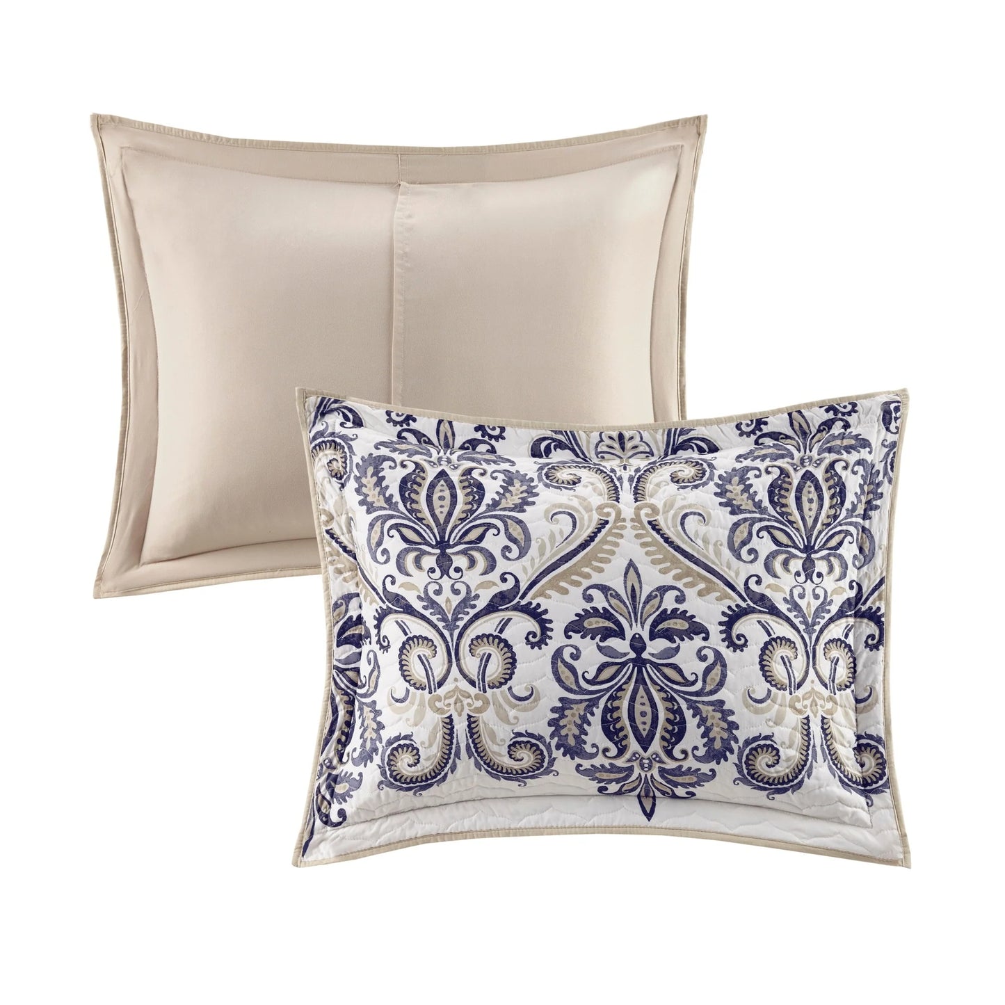 Madison Park Cardiff 6 Piece Reversible Quilt Set with Throw Pillows