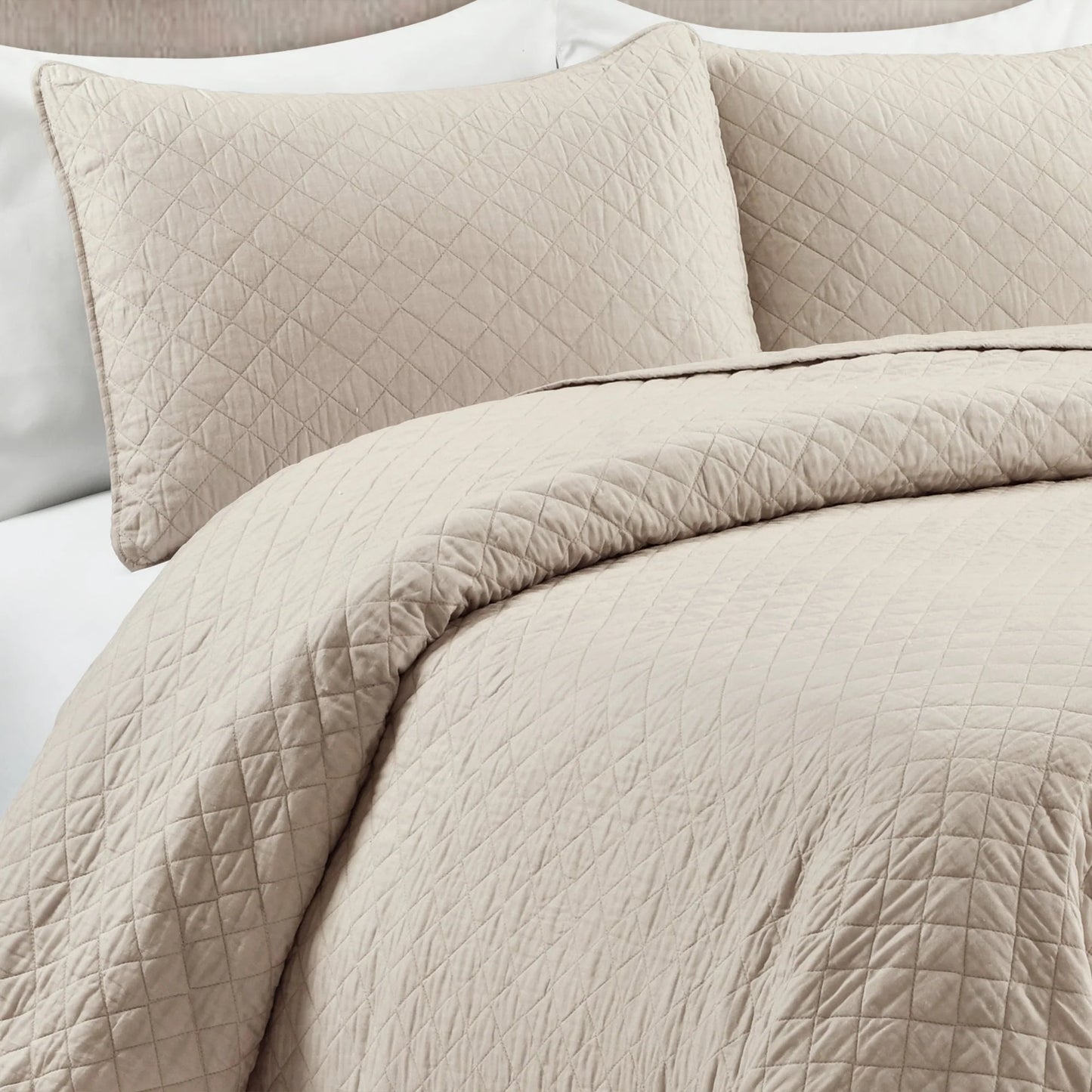 Copper Grove Balm Diamond Oversized Cotton 3-piece Quilt Set