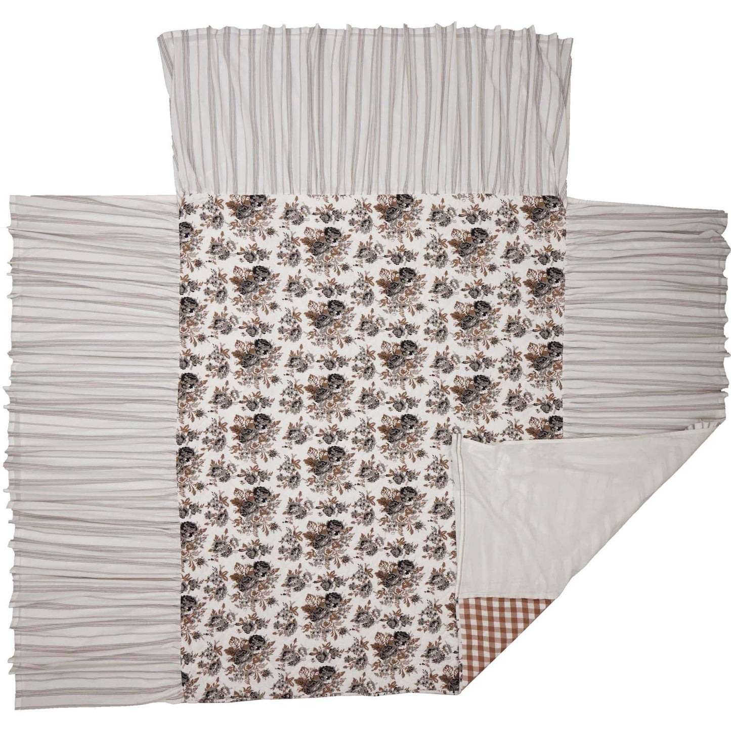 Annie Floral Coverlet- Blue or Portabella