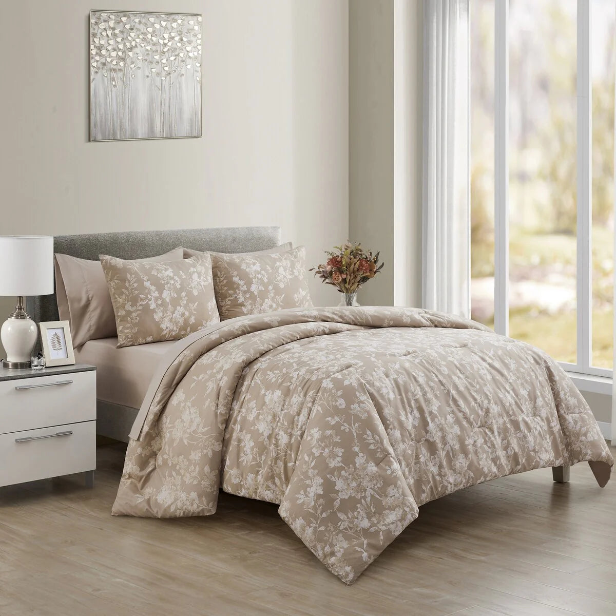 Wonderful Sophia 5-Piece Floral Pattern Comforter Set
