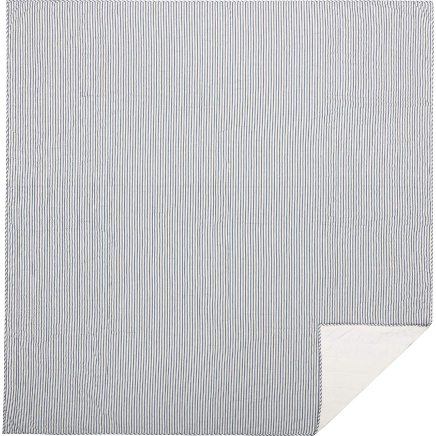Sawyer Mill Ticking Stripe Quilted Coverlet