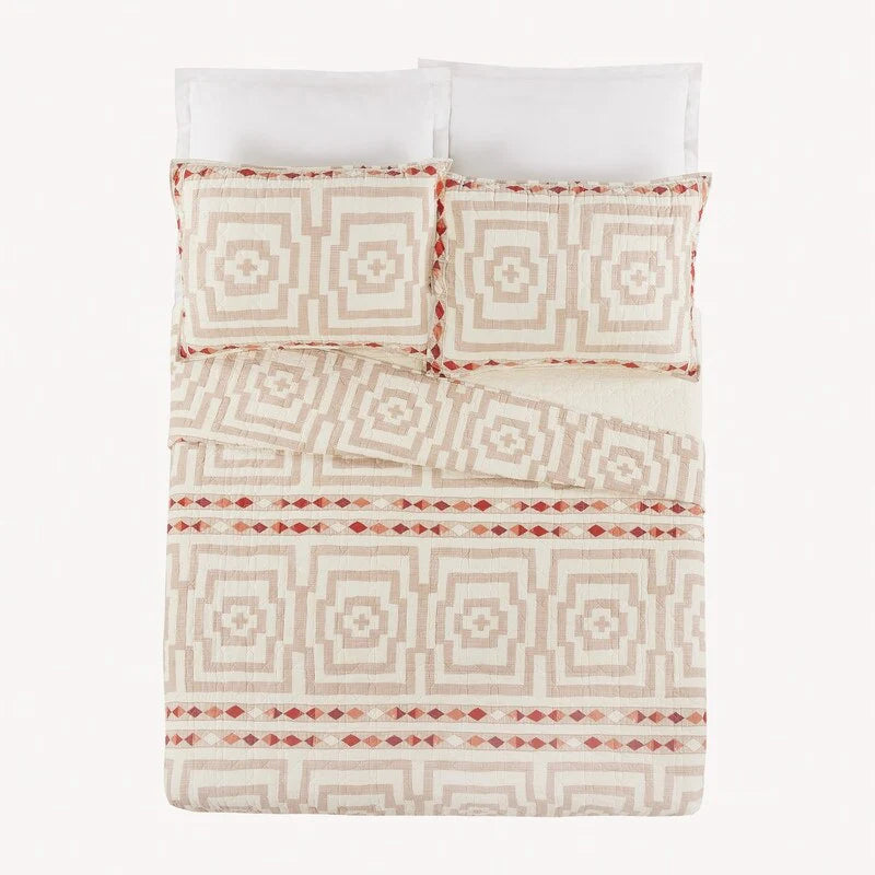Hypnotic Cream 3-Piece Quilt Set by Jungalow