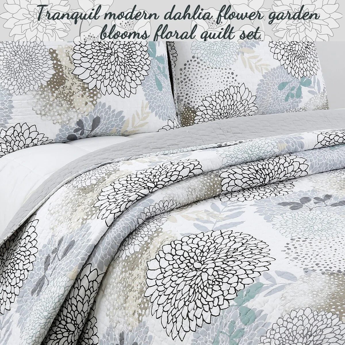 Copper Grove Dehiwala Floral Cotton 3-piece Quilt Bedding Set