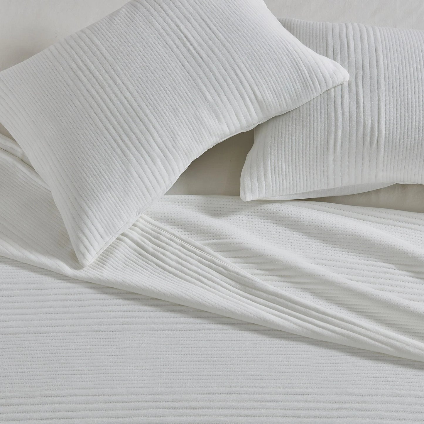 Linery & Co. Cotton Blend Jersey Knit Channel Stitch Quilt Set